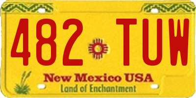 NM license plate 482TUW