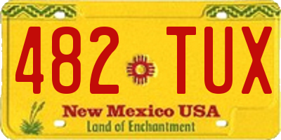 NM license plate 482TUX