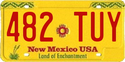 NM license plate 482TUY