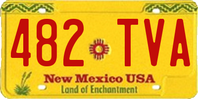 NM license plate 482TVA