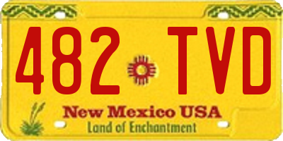 NM license plate 482TVD