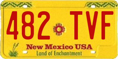 NM license plate 482TVF
