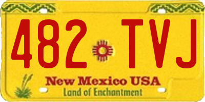 NM license plate 482TVJ