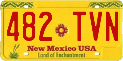 NM license plate 482TVN