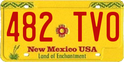 NM license plate 482TVO