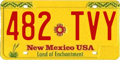 NM license plate 482TVY