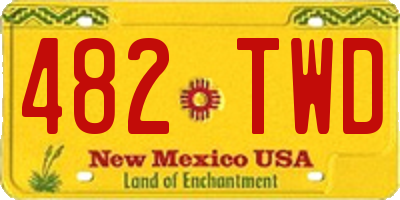 NM license plate 482TWD