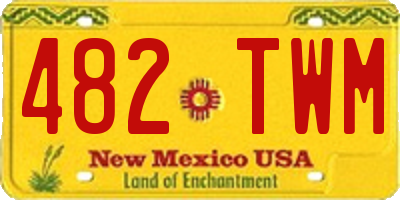 NM license plate 482TWM