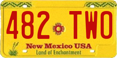 NM license plate 482TWO