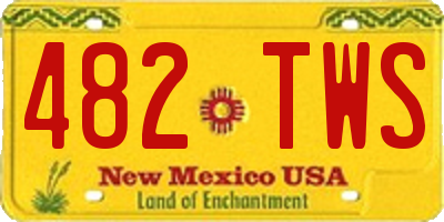 NM license plate 482TWS