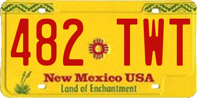 NM license plate 482TWT
