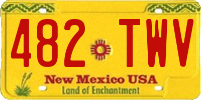 NM license plate 482TWV