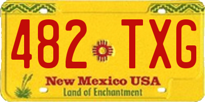 NM license plate 482TXG