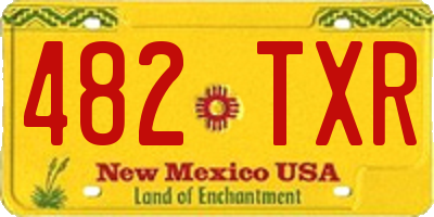NM license plate 482TXR