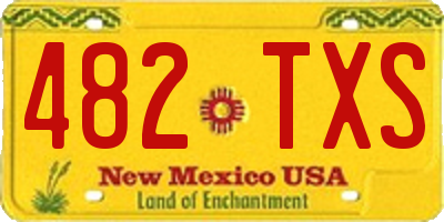 NM license plate 482TXS
