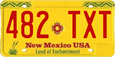 NM license plate 482TXT