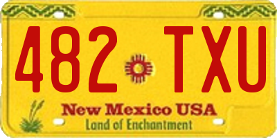 NM license plate 482TXU