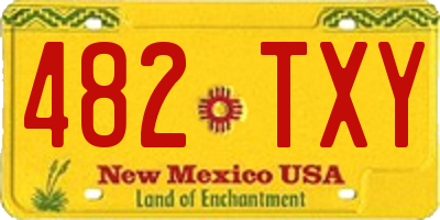 NM license plate 482TXY