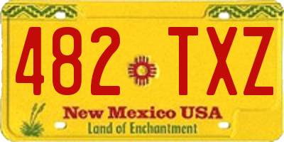 NM license plate 482TXZ