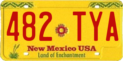 NM license plate 482TYA