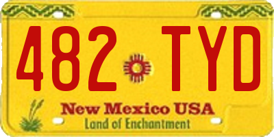 NM license plate 482TYD