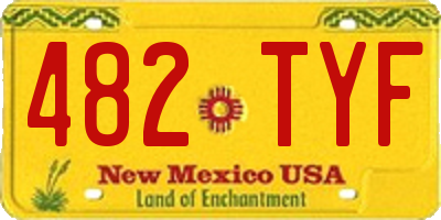 NM license plate 482TYF