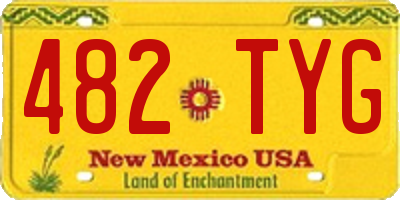 NM license plate 482TYG