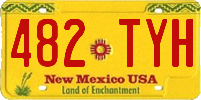 NM license plate 482TYH