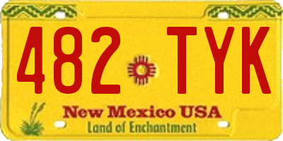NM license plate 482TYK