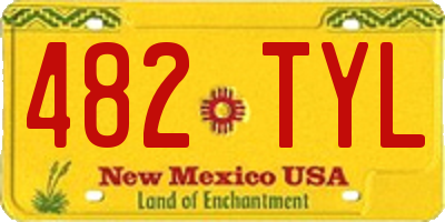 NM license plate 482TYL