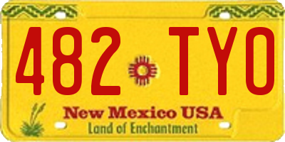 NM license plate 482TYO