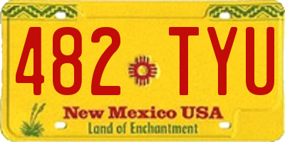 NM license plate 482TYU