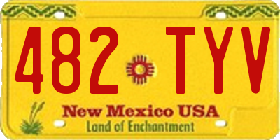 NM license plate 482TYV