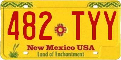 NM license plate 482TYY