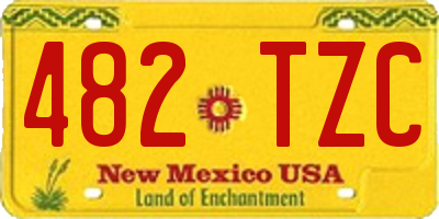 NM license plate 482TZC