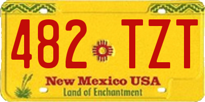 NM license plate 482TZT
