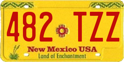 NM license plate 482TZZ