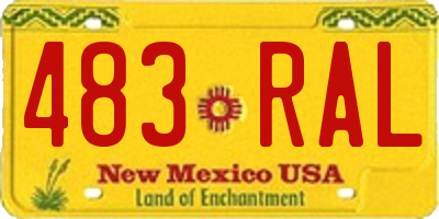 NM license plate 483RAL