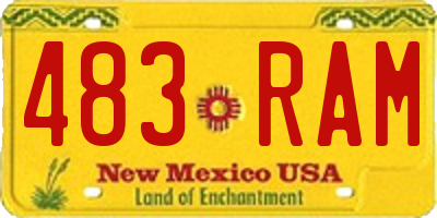 NM license plate 483RAM