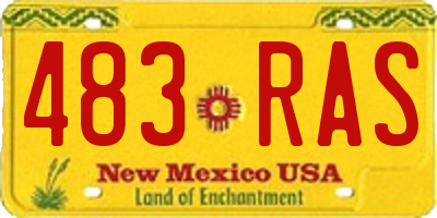 NM license plate 483RAS