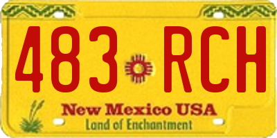 NM license plate 483RCH