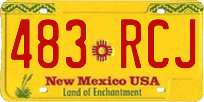 NM license plate 483RCJ
