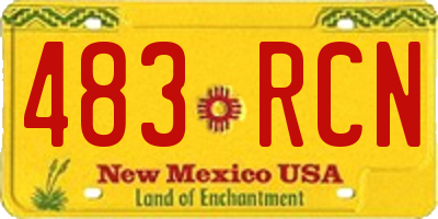 NM license plate 483RCN