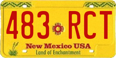 NM license plate 483RCT