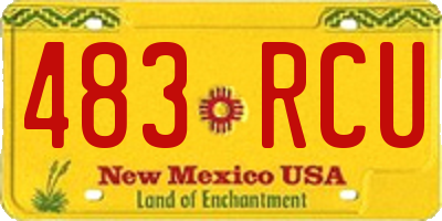 NM license plate 483RCU