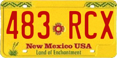 NM license plate 483RCX
