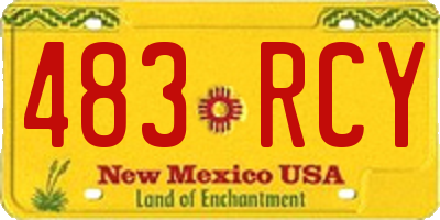 NM license plate 483RCY