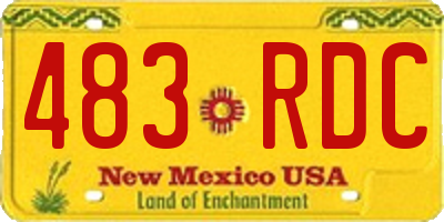 NM license plate 483RDC