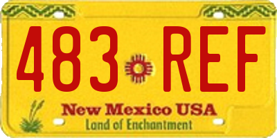 NM license plate 483REF