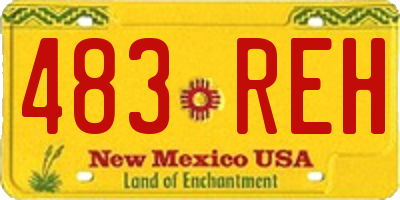 NM license plate 483REH